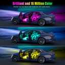 YiLaie Car LED Lights Interior, Multcolor LED Light for Car with APP Control and DIY Mode, Music Sync USB Under Dash Lighting Kit for Cars, Trucks, SUVs, DC 5V