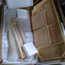 Solid Wood Desk with Drawers, Small Computer Desk for Small Spaces, Gaming Study Home Office Desks for Work, Student PC Desk for Bedroom, Escritorios para Cuartos (Wood Color, 47inch)