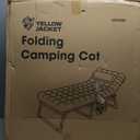 YELLOW JACKET Folding Sleeping Cot, Camping Cot with Mattress for Adults 450lbs Max Load, Portable Camping Cot with Pillow, Adjustable 5-Position Cot for Camping, Home,Office,Travel