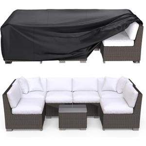 Patio Furniture Covers, Heavy Duty Outdoor Furniture Cover Waterproof, Sectional Sofa Set Covers Table and Chair Set Cover 108" L 82" W 28" H