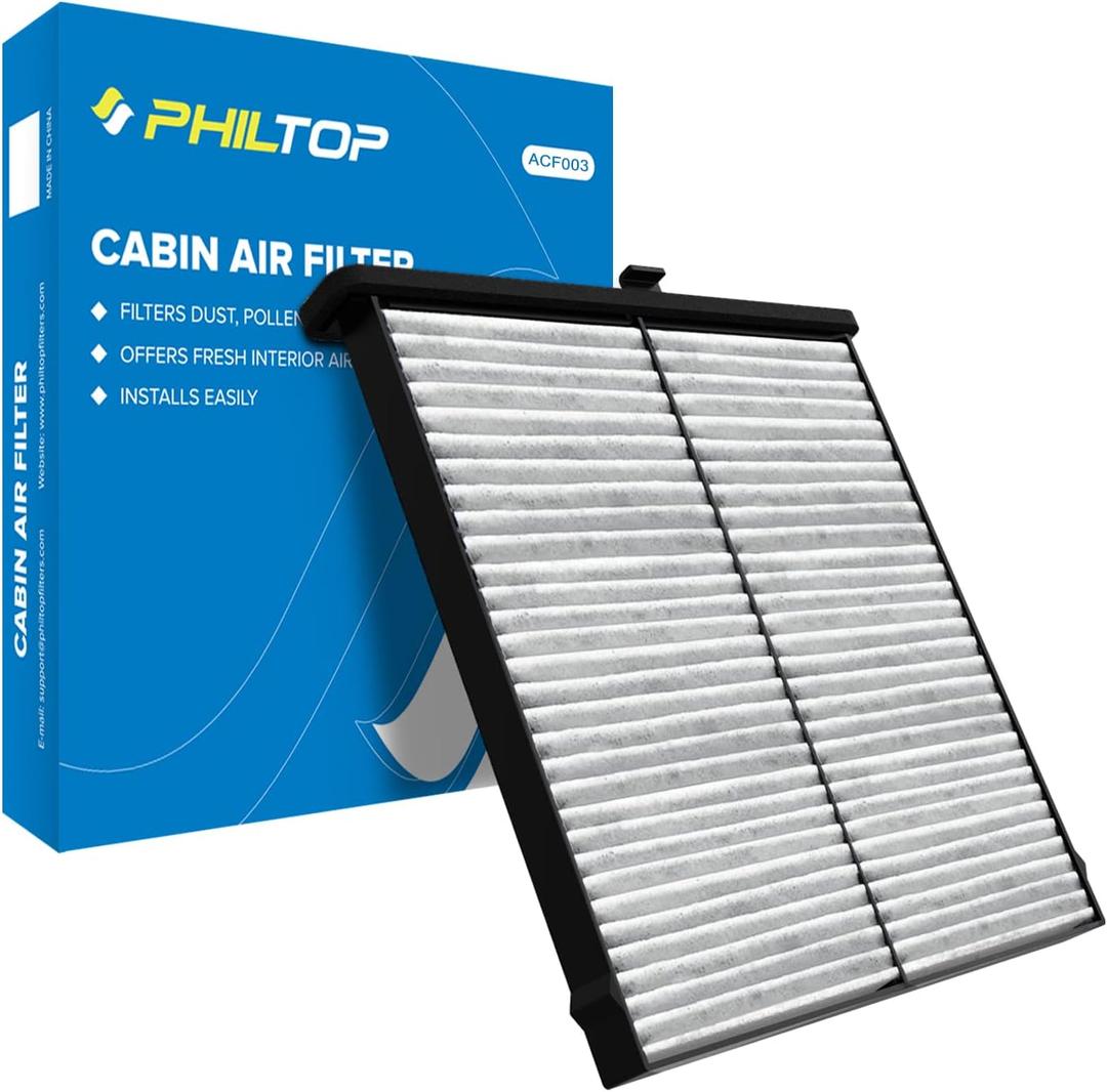 PHILTOP Cabin Air Filter w/Activated Carbon, Compatible with CF11811 Mazda CX-5 2013-2025, 3 2014-2018, 6 2014-2021, Carbon Filter Up Dust Pollen Odor