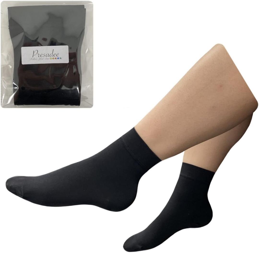 Presadee Closed Toe 15-20 mmHg Moderate Compression Foot Leg Ankle Sock Sleeve (Black, 5X-Large)