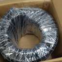 Pond Hose 1"ID × 50ft Black Corrugated Flexible Pump Tubing & 2 Clamps