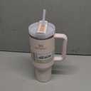 STANLEY Quencher H2.0 Tumbler with Handle and Straw 40 oz Flowstate 3-Position Lid Cup Holder Compatible for Travel Insulated Stainless Steel Cup BPA-Free Rose Quartz 2.0