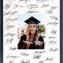 GraduatePro 16x20 Signature Picture Frame Board for 8x10 Photo with Signable Mat for Birthday Party Graduation Wedding Guest Book (Black)
