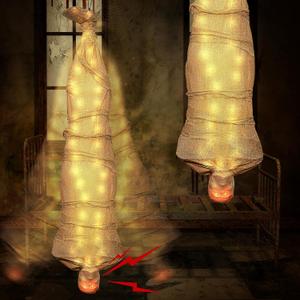 68" Halloween Hanging Cocoon Corpse Prop Sound Activated Scary Animated Decoration for Outdoor Indoor Yard Patio Haunted House Horror Party Decor 68" Halloween Hanging Cocoon Corpse Prop Sound Activated Scary Animated Decoration for Outdoor Indoor Yard Patio Haunted House Horror Party Decor