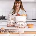 2 Pack Reusable Bread Bags for Homemade Bread, Bread Storage Bags for Freezer & Refrigerator, Fresh Keeping Extra Large, Reusable Food Storage Bag