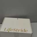 LifeStride womens Zuri Ankle Strap Sandals (9, White)