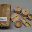 Hiceeden Set of 11 Wooden Sensory Bin Tools for Toddler and Kids, Sensory Scoops and Tongs Toys with Bag, Waldorf Montessori Toys for Fine Motor Skill Learning