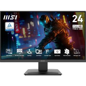 msi PRO MP243L E14 24-inch IPS 1920 x 1080 (FHD) Gaming Office Monitor, 144Hz, Free-Synch, HDR Ready, HDMI, VGA Port,VESA Mountable, Tilt, 4-Side Slim Bezel,1ms, Black