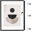 Easthope 36x48 in Black Aluminum Poster Frame, Wall Mount, 1 Pack
