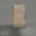 SUPFINE Magnetic for iPhone 12 Mini Case & iPhone 13 Mini Case (Compatible with MagSafe) (Military Grade Drop Protection) Slim Translucent Matte Shockproof Phone Cover,Sand Pink