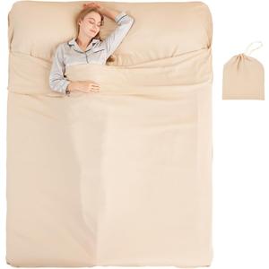 Sleeping Bag Liner Camping Adult Sleep Sack Lightweight Travel Sheet for Hotel Bed Compact Ultralight Essential Cleaning Supplies Kit Travel Bedding Set for Backpacking