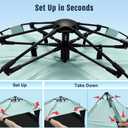 WhiteFang Deluxe Pop Up Beach Tent Sun Shade Shelter for 3-4/5-6 Person, UV Protection, Extendable Floor with 3 Ventilating Windows Plus Carrying Bag, Stakes, and Guy Lines