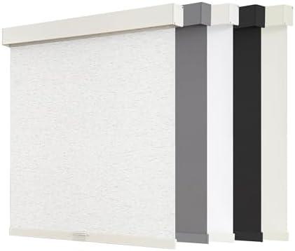 AOSKY Blackout Roller Shades Cordless Blinds for Windows, Free-Stop Shades with Valance, Thermal Insulated Fabric, UV Protection, Blinds for Home and Office (25" W x 72" H, Linen Beige