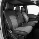 EKR F150 Seat Covers Custom Fit for(4 Door,SuperCrew) Ford F-150 Raptor/Tremor 2021 2022 2023 2024 2025 2026,Family & Pet Friendly,Waterproof,Easy to Clean -Faux Leather(Black/Gray)