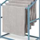 Coast Modern Pool Towel Rack  Choose Your Color - Outdoor & Indoor 5 Beach Towel PVC Drying Rack (Stone Blue)