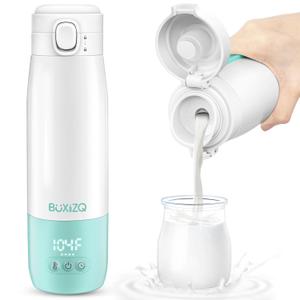 Portable Bottle Warmer for Travel,Portable Milk Warmer for Baby-12oz Ceramic Heater Heating,Fast Charging & Cordless Portable Baby Bottle Warmer -Dual Heating Modes for Breast Milk & Water