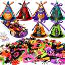234 PCS Halloween Party Favors for Kids,24 Pack Witch Hat Goodie Bags Prefilled Halloween Toys for Trick or Treat Toy for Kids Halloween Gifts Boys Girls Toys Classroom Prizes Party Supplies