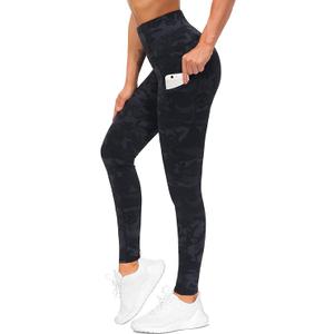 THE GYM PEOPLE Thick High Waist Capris Yoga Pants with Pockets, Tummy Control Workout Running Yoga Leggings for Women, XL