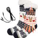 Heated Slipper - USB Rechargeable Warm Socks for Floor Indoor Winter Footwear | Heated Socks for Women Men Adults Home Office Bedroom Living Room Study