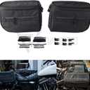 Universal Motorcycle Saddlebags Saddle Bags Luggage Bags Travel Knight Rider Storage Bag Fit For Harley Softail Dyna Super Glide Sportster FXR, 14.5L(3.8 Gallon) Black
