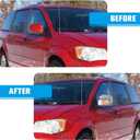 Left and Right Chrome Exterior Door Mirror Covers for Dodge Grand Caravan 2008-2018 for Chrysler Town & Country 2008-2016 for VW Routan 2009-2014
