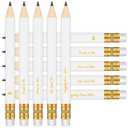 Vusnud 50Pcs - Bridal Shower Sharpened Half Pencils with Erasers, Pre-sharpened Pencils for Bridal Shower & Wedding Games, 4 Inches (White - Miss to Mrs.)