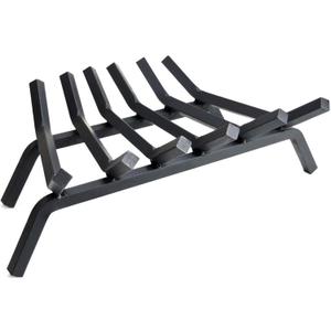 Fireplace Log Grate 27 inch 6 Bar Fire Grates Heavy Duty 3/4 Wide Solid Steel Indoor Chimney Hearth Outdoor Fire Place Kindling Tool Pit Wrought Iron Wood Stove Firewood Burning Rack Holder