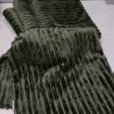 TangDepot, Set of 2 Soft Plush Velvet Big Striped Corduroy Solid Decorative Throw Pillow Covers, Euro Shams, European Pillow Covers - (26"x26" 2 Pieces, A74 Very Dark Green)