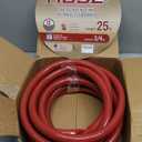 Solution4Patio Leader Red Garden Hose 3/4 in. x 25 ft. -Heavy Duty Durable Flexible Lightweight Water Pipe -Brass Aluminum Ends for Household & Commercial -Kink Free, No Leaking, Male/Female Fittings