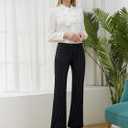 Tapata Women's 28''/30''/32''/34'' Stretchy Bootcut Dress Pants with Pockets Tall, Petite, Regular for Office Work Business (Black, XL)