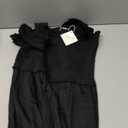 Caracilia Women's Summer Casual Smocked Rompers Square Neck Sleeveless Loose Shorts Jumpsuit 2026 Beach Vacation Outfits (Large, Black)