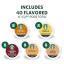 Starbucks K-Cup Coffee Pods, Flavored Hot or Iced Coffee, Variety Pack, 40 Keurig Pods EXP: 08/23/2026