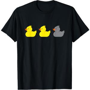 Duck Duck Grey Duck Funny Minnesota T-Shirt (Small, Black)