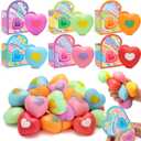 24 Pack Valentines Day Cards with Heart Squeeze Stress Balls for Kids School, Classroom Valentines Day Gifts for Kids, Valentines Party Favors Exchange Gift for Boys Girls