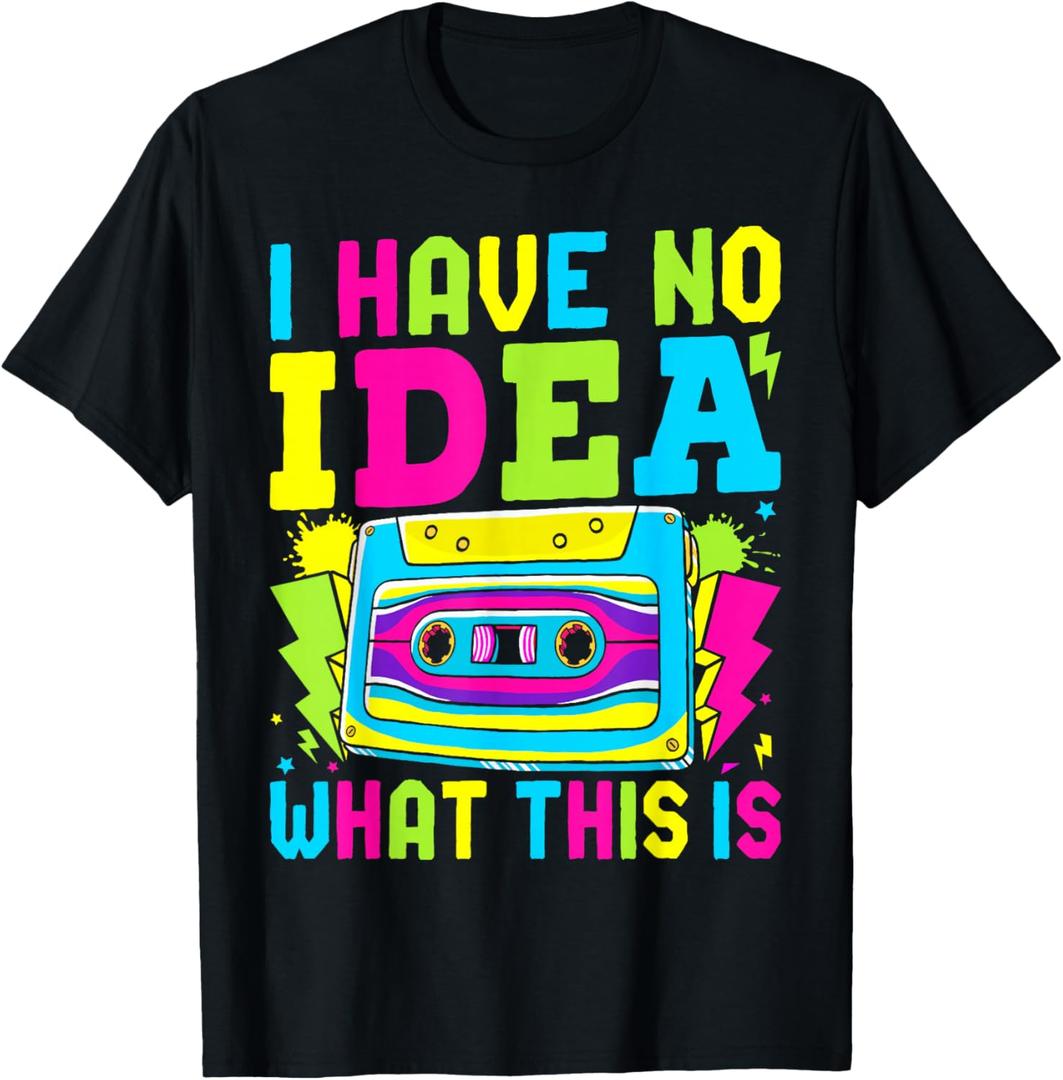 I Have No Idea What This Is Men Women Kid 70s 80s 90s Outfit T-Shirt, Size Medium
