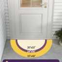 DEXI Front Door Mat Outside Entrance 20x32 Half Round Brown