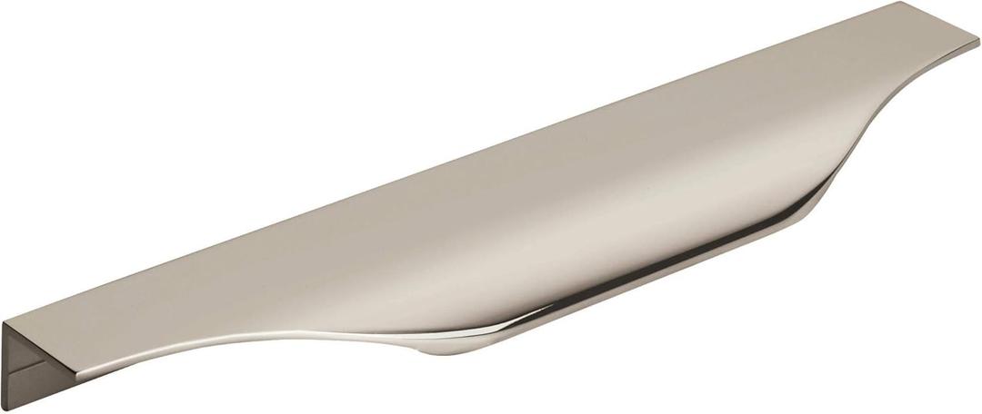 Amerock | Cabinet Edge Pull | Polished Nickel | 6-9/16 inch (167 mm) Center to Center | Aloft | 1 Pack | Drawer Pull | Drawer Handle | Cabinet Hardware (6-9/16 in. Center-to-Center)