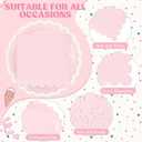 120 Pcs Pastel Paper Plates and Napkins Pastel Rainbow Party Supplies Bulk Disposable 7 Inch Scalloped Plates Cocktail Napkins for Colored Easter Wedding Bridal Baby Shower Birthday, Serve 60