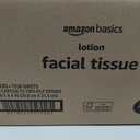 Amazon Basics Facial Tissues with Lotion, 2-Ply, 1350 Count (18 Packs of 75), Cube Box 