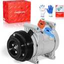 PHOBOOS A/C Compressor with Clutch Compatible with Chevrolet Spark 2012 L4 1.2L, Beat 2018-2021 L4 1.2L, CSP11 Compressor Type, Fast Cooling, Low Noise, Easy Installation, Ref. CO29126C