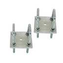 2PCs Square U-Bolt Kit for Boat Trailer Axle Leaf Springs, Trailer Leaf Spring U Bolts, for 2x2 Axle, 4-3/4" Long, 2 Pack