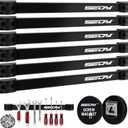 SEDY Magnetic Tool Holder Storage Organizer: 7-Piece Garage Wall Mount Rack Organization Strip Power Magnet Organizers Mounted Workbench Board Slatwall Van Hanger