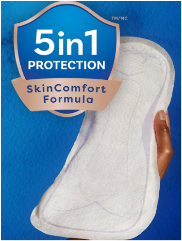 TENA Sensitive Care Incontinence Pads, Bladder Control & Postpartum for Women, Overnight Absorbency, Extra Coverage, 45 Count
