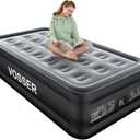 VOSSER Air Mattress Twin with Built in Pump,18 Raised Blow Up Mattress,Inflatable Mattress in 2 Mins,Single Twin Size Air Mattress for Home,Floor&Camping, Air Bed for Adults,330LB Max,Black