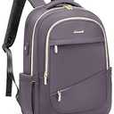 LOVEVOOK Laptop Backpack for Women, Black Business Travel Backpacks with USB Port, Water Resistant Work Teacher Computer Bag, Stylish Daypack, Fits 15.6" Laptop