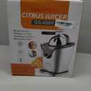 Healnitor 150W Electric Citrus Juicer Squeezer with 2 Cones, Stainless Steel Quiet Orange Juice Extractor Machines for Lime Grapefruit Lemon, Detachable Design