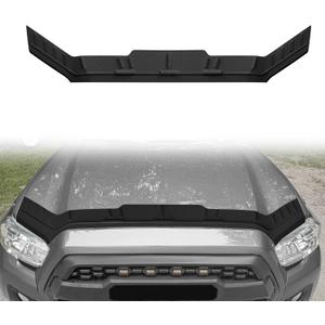 TripleAliners Hood Deflector Protector Compatible with 2016-2023 Toyota Tacoma Accessories Hood Protector TPE Bug Deflector Shield Replacement
