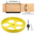 10-3/4 Inch Bi-Metal Hole Saw with Arbor, 10.75" HSS Hole Cutter with 1-1/4" Cutting Depth, Large Hole Saw for Wood, Drywall, Plywood, MDF, Plastic and Thin Metal Sheet, 273mm